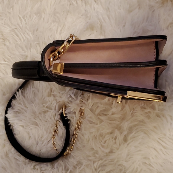 NWOT Small Bag blush / black / gold accents and chain - Picture 8 of 13